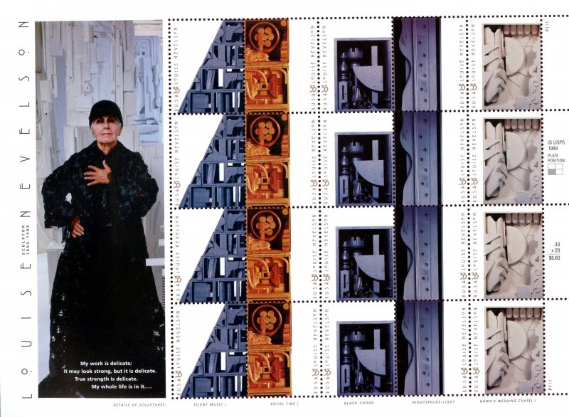 SCOTT #3379 LOUISE NEVELSON  SCULPTOR 1899-1988 (20) OG/MNH SHEET