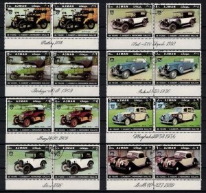 AJMAN 1970 - Vintage cars / complete set, pairs