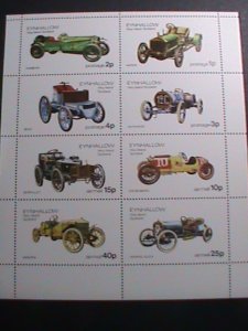 EYNHALLOW-SCOTLAND-WORLD CLASSIC ANTIQUE CARS- MNH SHEET VERY FINE