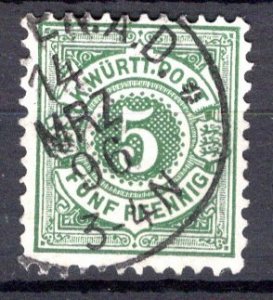 German States Wurttemberg Scott # 59, used