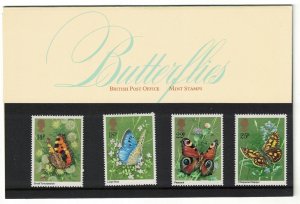 Great Britain Butterflies 4v Pres. Pack 1981 MNH SC#941-944 SG#1151-1154