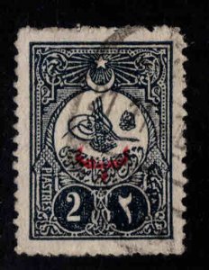 TURKEY Scott 145 Used 1908 surcharged stamp