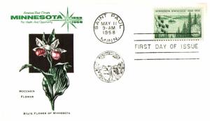 #1106 M33 Minnesota Statehood   - Unknown Cachet