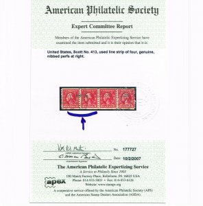 EXCEPTIONAL GENUINE SCOTT #413 USED COIL PAIR APS CERT 