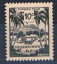 Guadeloupe J38 MLH Village 1947 (G0356)+