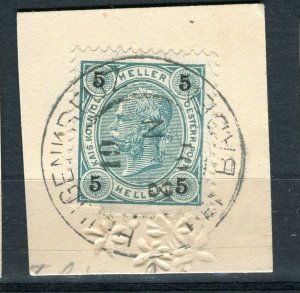 AUSTRIA; 1890s-1900s early F. Joseph issue fine used Full Postmark PIECE