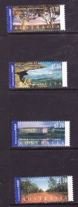 Australia-Sc#2077-80-unused NH set-Tourist Attractions-2002-