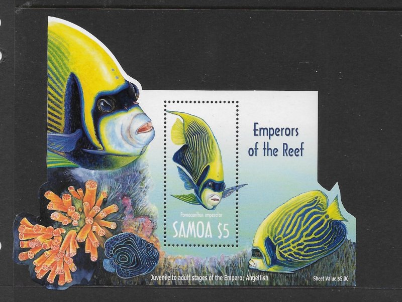 FISH - SAMOA #1048a EMPEROR ANGELFISH  MNH