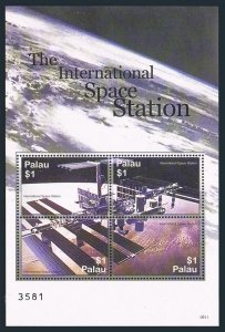 Palau 860 ad sheet, MNH. International Space Station, 2006.