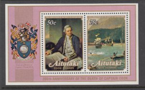 Aitutaki 172a Captain Cook Souvenir Sheet MNH VF