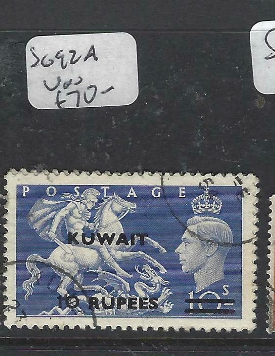 KUWAIT (P1804B)  ON GB KGVI  10R/10/-    SG92A     VFU 