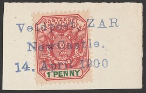 TRANSVAAL-BOER WAR 1899 Boer invasion of Natal Postmark Veldpost ZAR Newcastle.