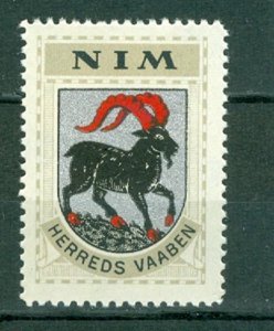 Denmark. Poster Stamp 1940/42. Mnh. District: Nim. Coats Of Arms. Black Goat,Ram