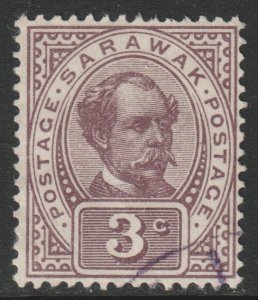 Sarawak Scott 38 - SG38, 1899 Postage 3c used