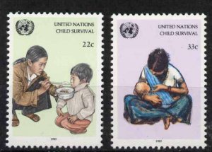 United Nations - New York 466-7 MNH UNICEF Child Survival Campaign