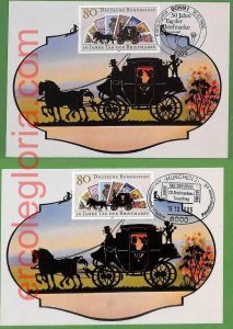 ag7301 - GERMANY - Set of 2 pieces MAXIMUM CARD - 16.10.1986 - transport-