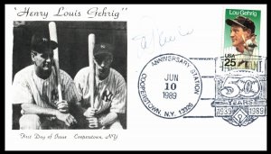 1989 Baseball - Cooperstown NY, Lou Gehrig Sc 2417 FDC signed Pat Tabler (20