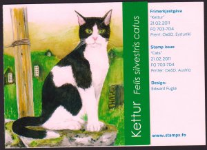 Faroe Islands 2011 Domestic Cats  Mi.717 /18 Booklet MNH