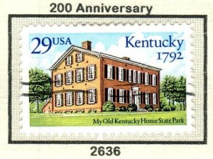 SC# 2636 - (29c) - Kentucky Statehood Bicentennial, used single