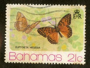 BAHAMAS 373 USED SCV $1.40 BIN .60 BUTTERFLIES