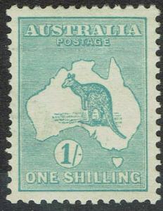 AUSTRALIA 1915 KANGAROO 1/- 3RD WMK SIDEWAYS 