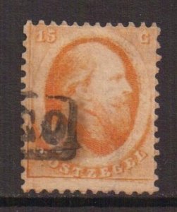 Netherlands  #6  used  1864   Willem III   15c