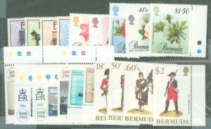 Bermuda #532-550  Single (Complete Set)