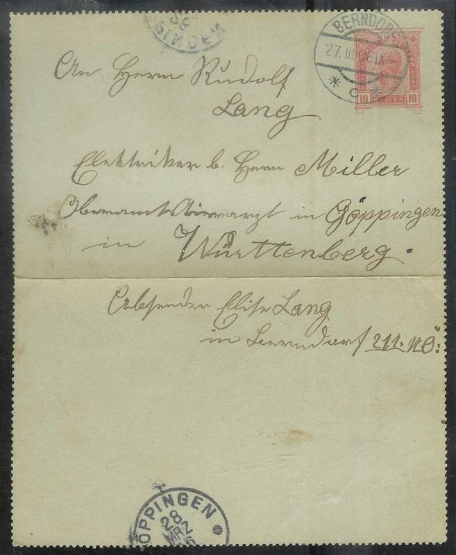 Austria - 1906 folded letter - Berndorf - 27 Mrz 06