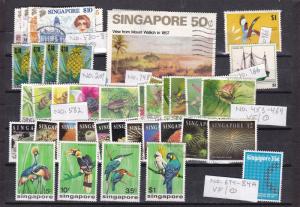 Singapore 1970's -1980's Lot. Clean Used Stamps. Complete Sets & Good Topicals