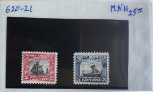 US 620-21 MNH CV $25