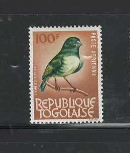 REPUBLIQUE TOGOLAISE 1964 - 1965 BIRDS  #C37 EXTREMLY LIGHT HINGE MARK