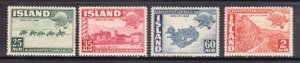 ICELAND - 1949 75th ANNIVERSARY OF UPU - 4V - MINT HINGED