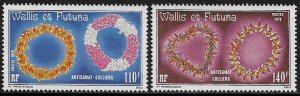 Wallis & Futuna #240-1 MNH Set - Flower and Coral Necklaces