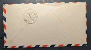 1949 New York City USA First Flight Airmail Cover to Basrah Iraq