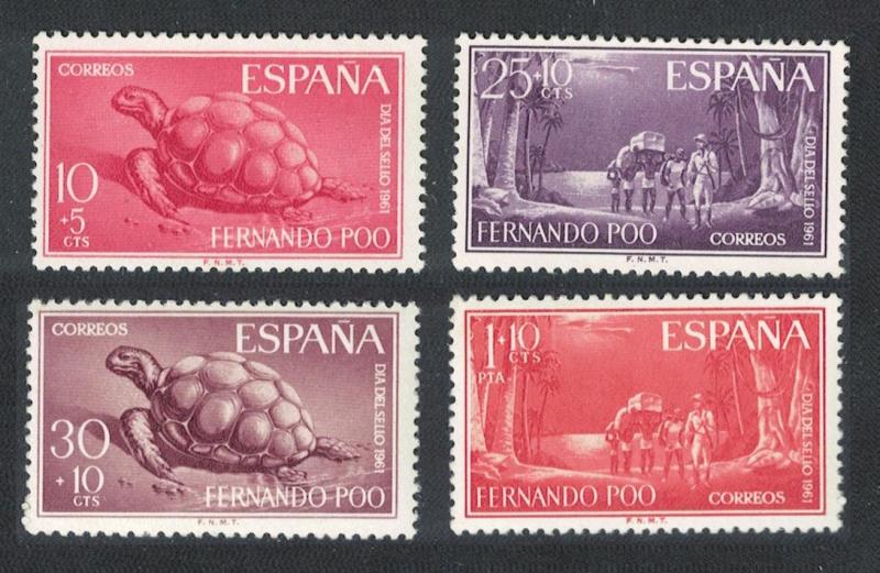 Fernando Po Turtle Native Porters Stamp Day 4v SG#244-247