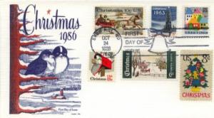 1986 Christmas Village Scene 2245 Gamm Combo FDC