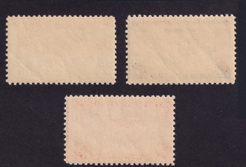 US AIRMAIL C20 - C22 20c-50c China Clipper Over Pacific bl, grn, rd. MNHVF Set 3
