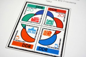 COLOR PRINTED EAST GERMANY DDR/GDR 1949-1990 STAMP ALBUM PAGES (334 ill. pages)