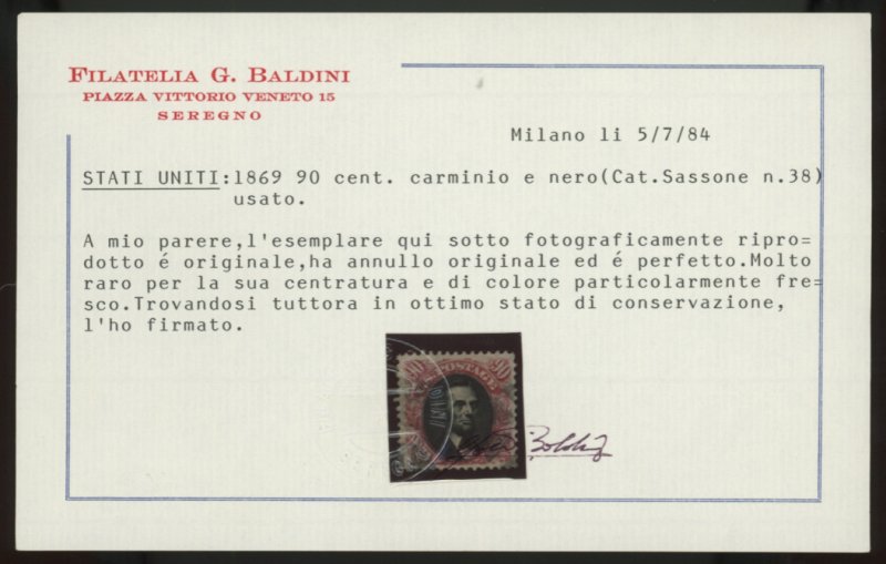 U.S. #122 USED WITH CERT