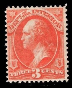 US STAMPS #O17 3c INTERIOR SET OFFICIAL MINT OG H $80 LOT #82535-3