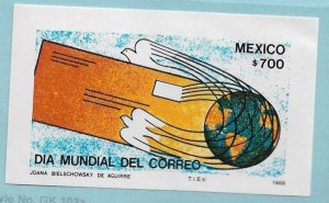 1988 Mexico Sc1565 World Post Day MNH Imperf S/S