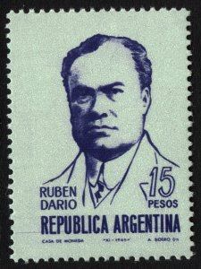 Argentina #788  MNH - Poet Diplomat Ruben Dario (1965)