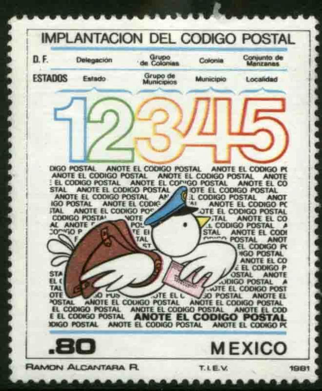 MEXICO 1259, Inauguration zip codes (Codigo Postal) MINT, NH. F-VF.