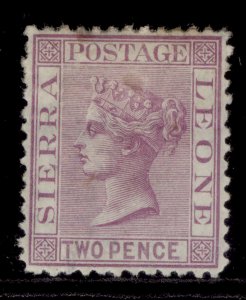 SIERRA LEONE QV SG12, 2d magenta, M MINT. Cat £140. WMK CC