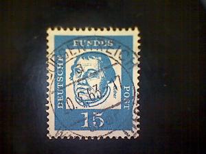 Germany, Scott #828, used (o), 1961, Martin Luther, 15pfs