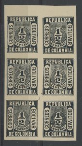 Colombia/Bolivar #93 Unused Multiple