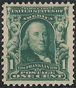 Scott: 300 United States - Benjamin Franklin - Mint Hinged