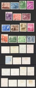 North Borneo SG372/86 1954 Set of 15 Fine used Cat 80 pounds