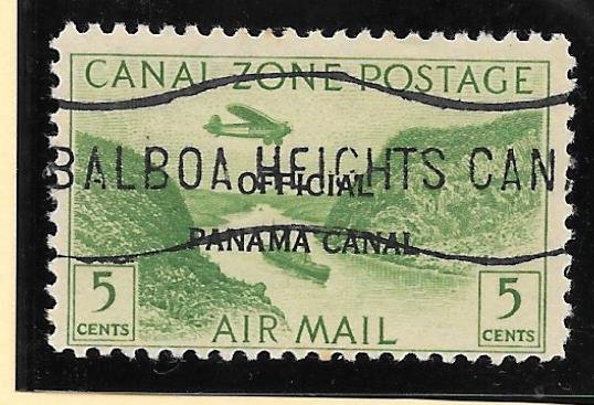 Canal Zone Scott #CO8  Used 5 cents Official Air 2018 SCV = $150.00