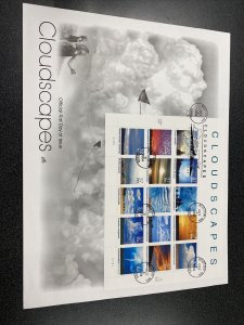 FDC 3878 Cloudscapes Souvenir Page Of 15 First Day Of Issue On ArtCraft Cover